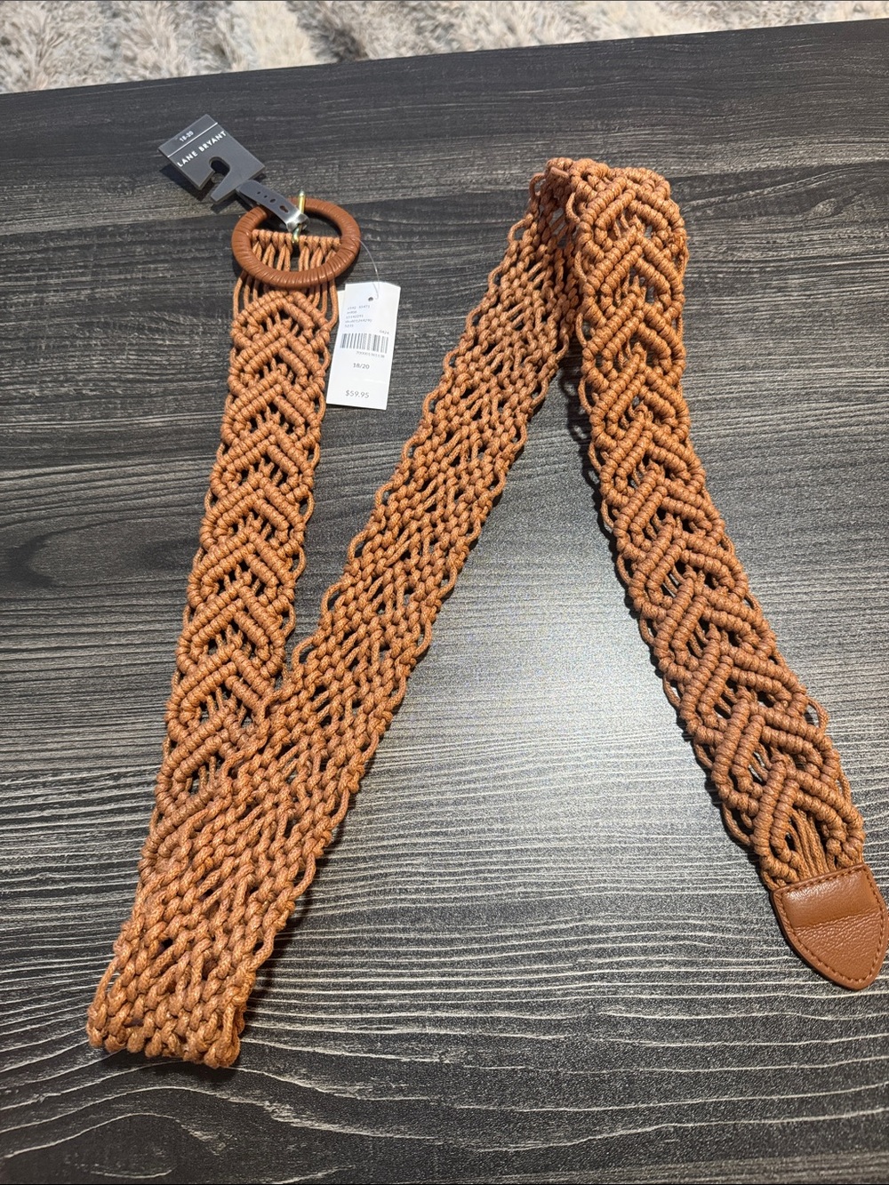 Lane Bryant Braided Belt in Brown Size 18/20 NWT